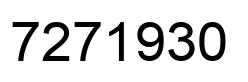 Number 7271930 black image