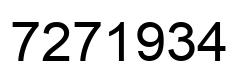 Number 7271934 black image