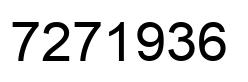Number 7271936 black image