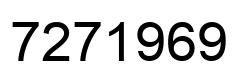 Number 7271969 black image
