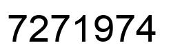 Number 7271974 black image