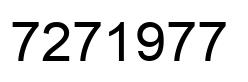 Number 7271977 black image