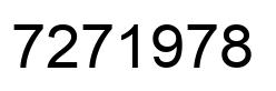 Number 7271978 black image