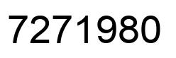 Number 7271980 black image