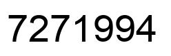 Number 7271994 black image