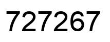 Número 727267 imagen negro