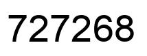 Número 727268 imagen negro