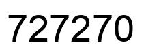 Number 727270 black image