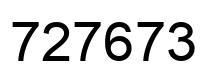 Number 727673 black image
