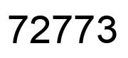 Number 72773 black image