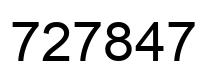 Number 727847 black image