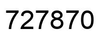 Number 727870 black image