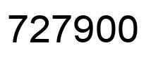 Number 727900 black image