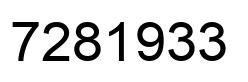 Number 7281933 black image