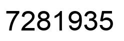 Number 7281935 black image