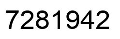 Number 7281942 black image