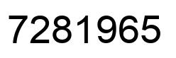 Number 7281965 black image