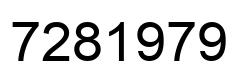 Number 7281979 black image