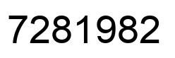 Number 7281982 black image
