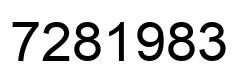 Number 7281983 black image