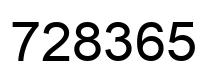 Número 728365 imagen negro