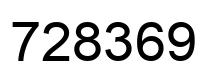 Número 728369 imagen negro