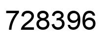 Number 728396 black image