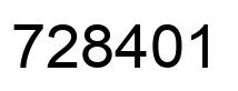 Number 728401 black image