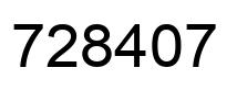 Number 728407 black image