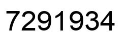 Number 7291934 black image