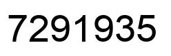 Number 7291935 black image