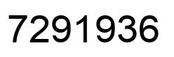 Number 7291936 black image