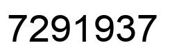 Number 7291937 black image