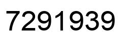 Number 7291939 black image