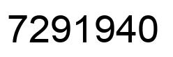 Number 7291940 black image