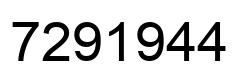 Number 7291944 black image