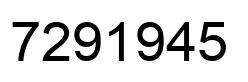 Number 7291945 black image