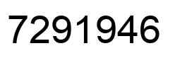 Number 7291946 black image