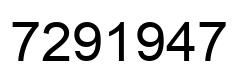 Número 7291947 imagen negro