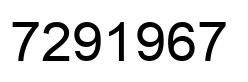 Número 7291967 imagen negro
