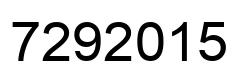 Number 7292015 black image