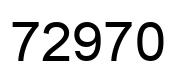 Number 72970 black image