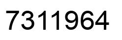 Number 7311964 black image