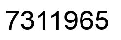 Number 7311965 black image