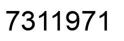 Number 7311971 black image