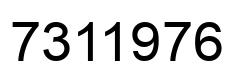 Number 7311976 black image