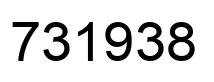 Number 731938 black image