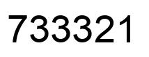 Number 733321 black image