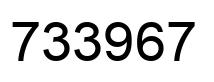 Number 733967 black image