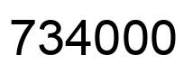 Number 734000 black image
